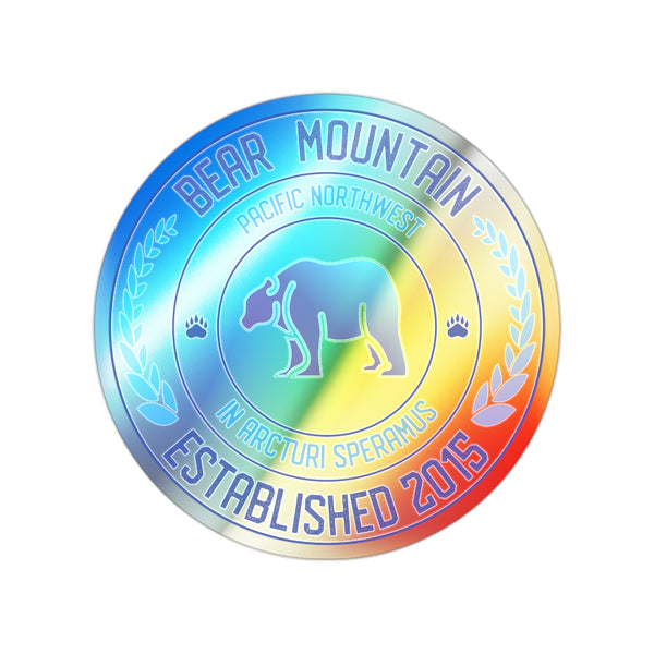 Holographic Bear Mountain Sticker