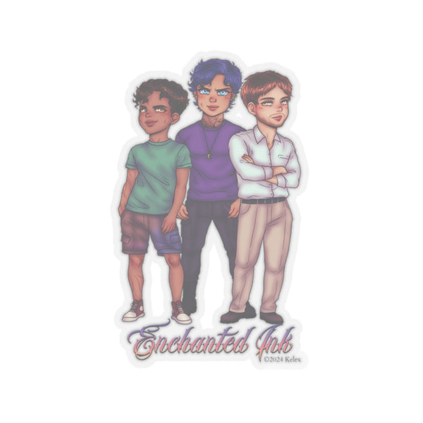 Enchanted Ink/LUCA ASH & COLBY Chibi Kiss-Cut Stickers