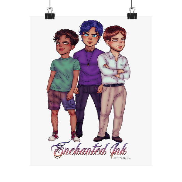 Enchanted Ink/LUCA ASH & COLBY Matte Vertical Posters