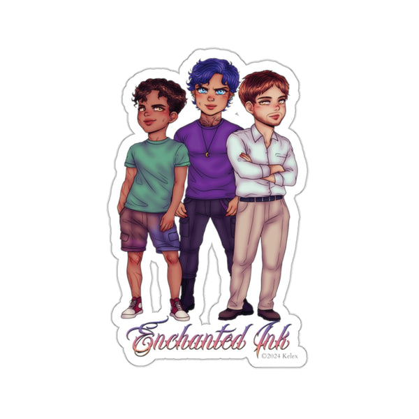 Enchanted Ink/LUCA ASH & COLBY Chibi Kiss-Cut Stickers